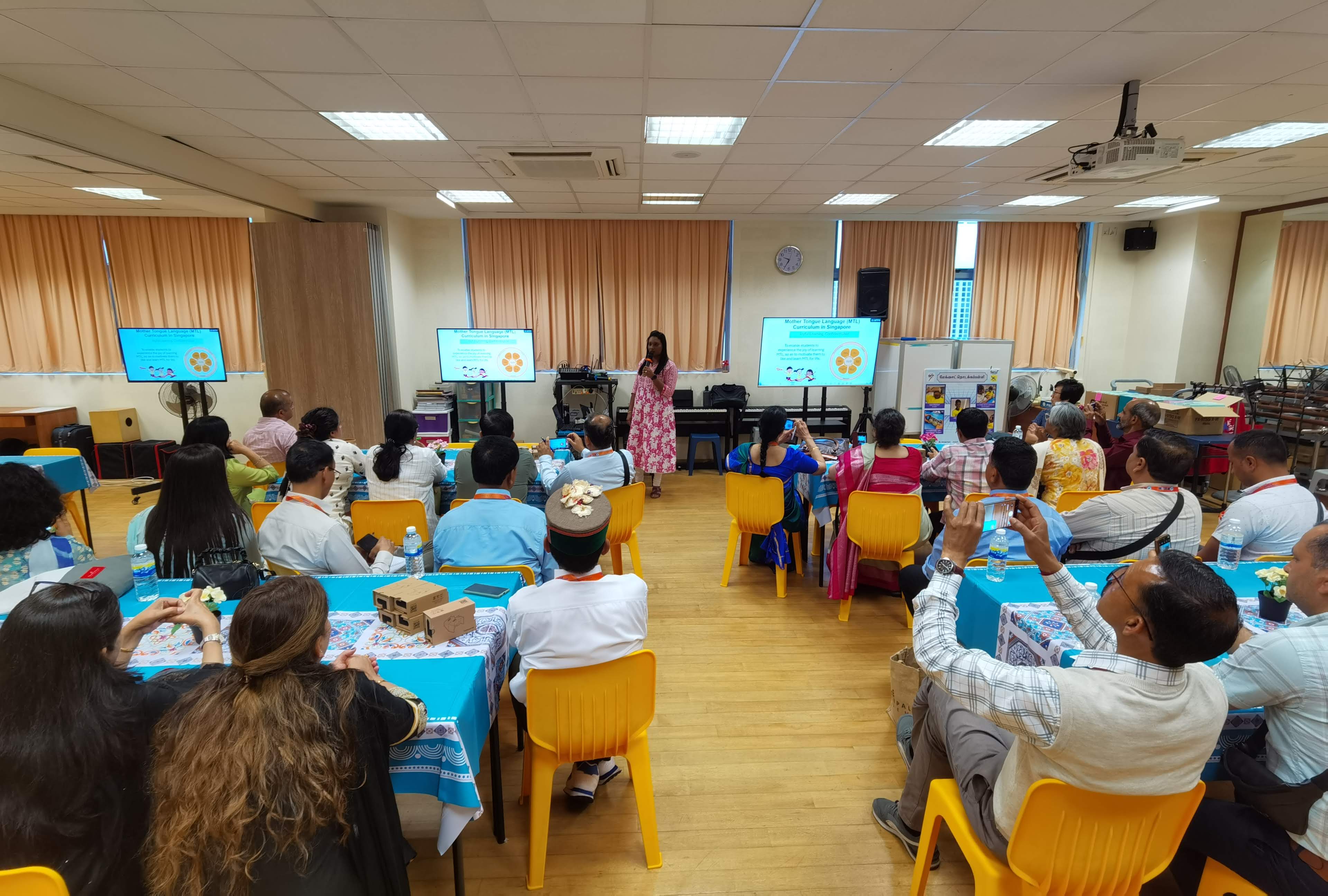 Our subject head for Tamil Language, doing a lesson sharing for our guest educators from Himachal Pradesh